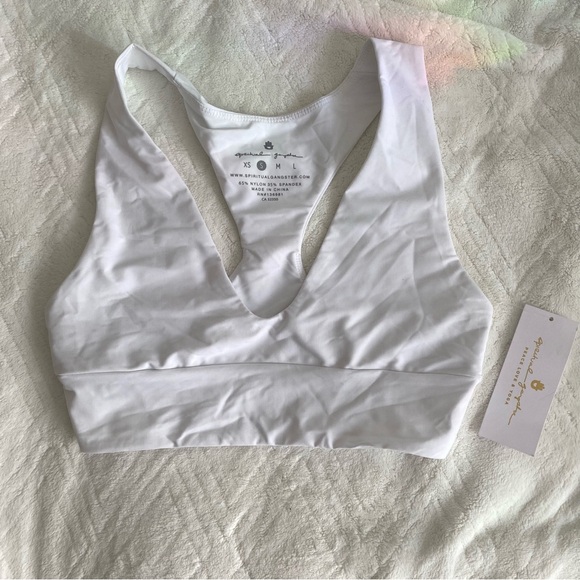 NWT Spiritual Gangster. White Plunge Bra. Small - Picture 2 of 3